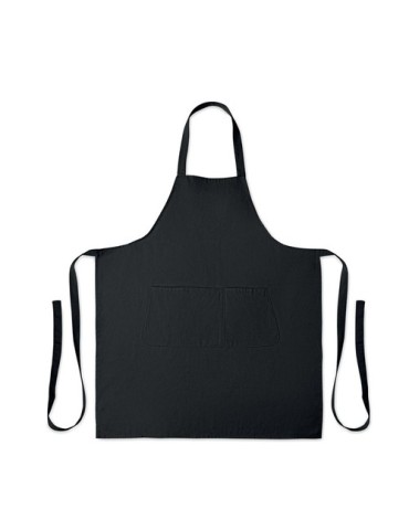 GAMMA Tablier en coton bio 240 gr/m² Matières : coton Couleurs : noir marquage laser ultra précis