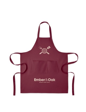 GAMMA Tablier en coton bio 240 gr/m² Matières : coton Couleurs : bordeaux cadeau client original