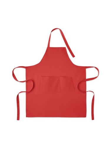 GAMMA Tablier en coton bio 240 gr/m² Matières : coton Couleurs : rouge impression logo haute qualité