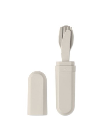 BITEFUL Set de couverts et étui en PLA Couleurs : beige goodies personnalisé en stock