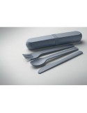 BITEFUL Set de couverts et étui en PLA Couleurs : bleu pétrole personnalisation rapide en France