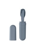 BITEFUL Set de couverts et étui en PLA Couleurs : bleu pétrole objet publicitaire robuste