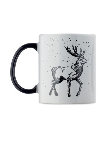 FESTIMUG Mug de Noël en céramique 300ml Couleurs : noir impression logo haute qualité