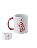 FESTIMUG Mug de Noël en céramique 300ml Couleurs : rouge impression haute définition