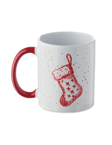 FESTIMUG Mug de Noël en céramique 300ml Couleurs : rouge cadeau affaires élégant