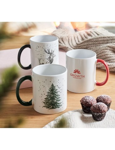 FESTIMUG Mug de Noël en céramique 300ml Couleurs : rouge impression haute définition