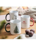 FESTIMUG Mug de Noël en céramique 300ml Couleurs : rouge impression haute définition