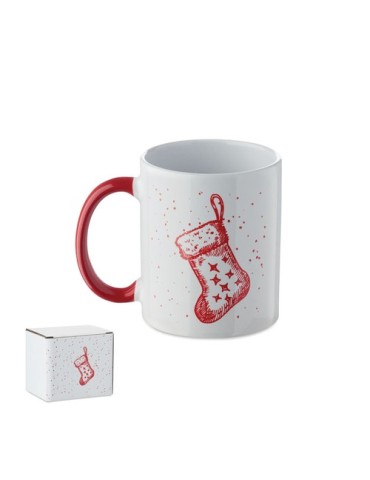 FESTIMUG Mug de Noël en céramique 300ml Couleurs : rouge objet promotionnel éco-responsable