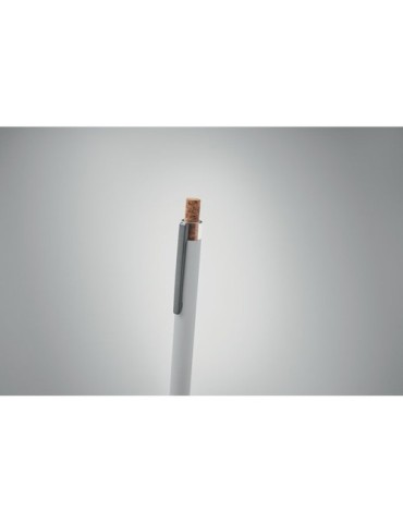 BERGAMO + Stylo en aluminium recyclé Couleurs : blanc personnalisation sur mesure