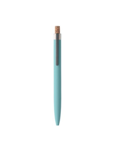 BERGAMO + Stylo en aluminium recyclé Couleurs : bleu bébé marquage laser ultra précis