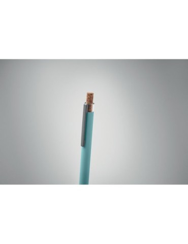 BERGAMO + Stylo en aluminium recyclé Couleurs : bleu bébé goodies personnalisé en stock