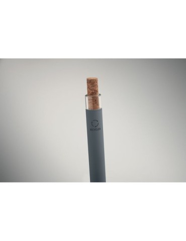 BERGAMO + Stylo en aluminium recyclé Couleurs : pierre personnalisation sur mesure