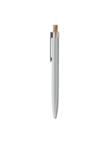 BERGAMO + Stylo en aluminium recyclé Couleurs : argenté mat impression haute définition