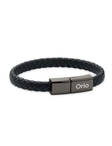 FAULETI CHARGE Câble bracelet tressé type C Couleurs : noir goodies publicitaire événementiel