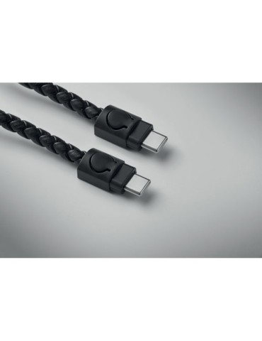 FAULETI LOOP Câble porte-clés de type C Couleurs : noir marquage laser ultra précis