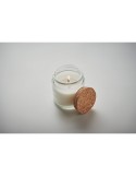 VALO Bougie en cire végétale 70 gr Matières : verre Couleurs : beige impression logo haute qualité