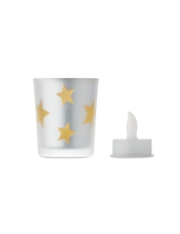 LANDLE Bougie LED Matières : verre Couleurs : doré goodies publicitaire événementiel
