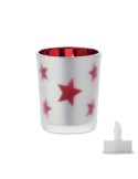LANDLE Bougie LED Matières : verre Couleurs : rouge personnalisable avec votre logo