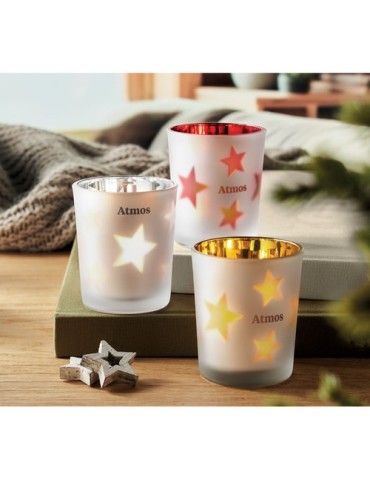 LANDLE Bougie LED Matières : verre Couleurs : rouge cadeau collaborateur premium