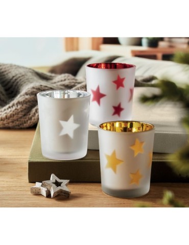 LANDLE Bougie LED Matières : verre Couleurs : rouge personnalisation rapide en France