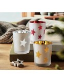 LANDLE Bougie LED Matières : verre Couleurs : rouge personnalisation rapide en France