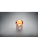 LANDLE Bougie LED Matières : verre Couleurs : argenté mat objet promotionnel éco-responsable