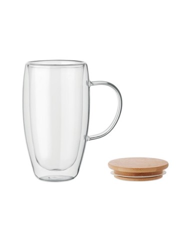 TEROL Mug en verre double paroi 450ml 2