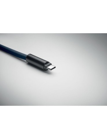 COCHARGE Cordon de charge 60W Matières : PET Couleurs : bleu marine personnalisable avec votre logo