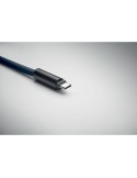 COCHARGE Cordon de charge 60W Matières : PET Couleurs : bleu marine personnalisable avec votre logo