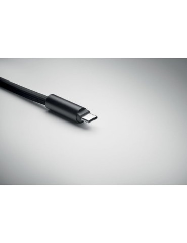 COCHARGE Cordon de charge 60W Matières : PET Couleurs : noir goodies publicitaire durable