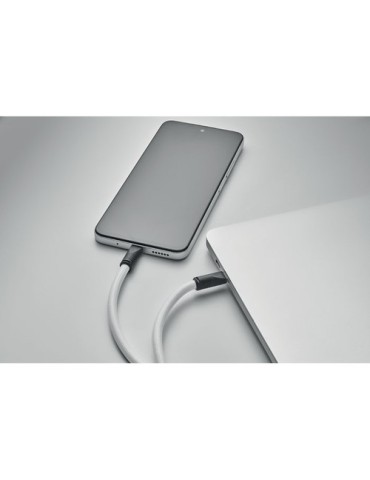 COCHARGE Cordon de charge 60W Matières : PET Couleurs : blanc personnalisation rapide en France