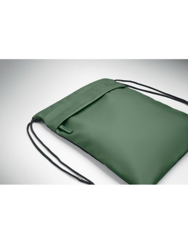 BANGKOK BAG Sac à cordon en 600D RPET Couleurs : vert foncé objet publicitaire robuste