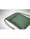 BANGKOK BAG Sac à cordon en 600D RPET Couleurs : vert foncé objet publicitaire robuste