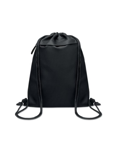 BANGKOK BAG Sac à cordon en 600D RPET Couleurs : noir cadeau entreprise pas cher