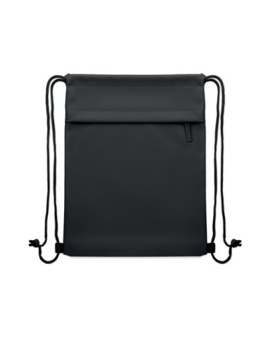 BANGKOK BAG Sac à cordon en 600D RPET Couleurs : noir cadeau collaborateur premium