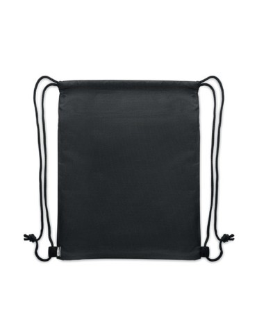 BANGKOK BAG Sac à cordon en 600D RPET Couleurs : bleu marquage laser ultra précis