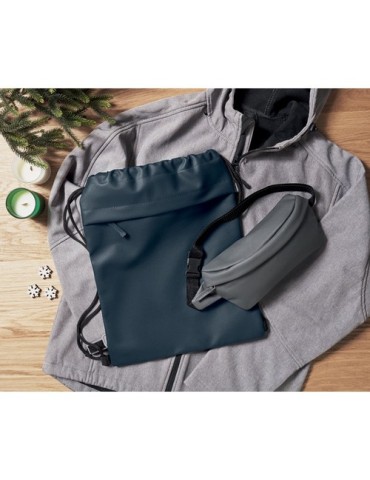 BANGKOK BAG Sac à cordon en 600D RPET Couleurs : bleu goodies personnalisé en stock