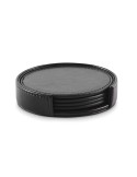 POSA SET Lot de 4 sous-verres en PU Couleurs : noir