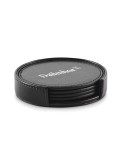 POSA SET Lot de 4 sous-verres en PU Couleurs : noir personnalisable avec votre logo
