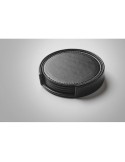 POSA SET Lot de 4 sous-verres en PU Couleurs : noir cadeau entreprise pas cher