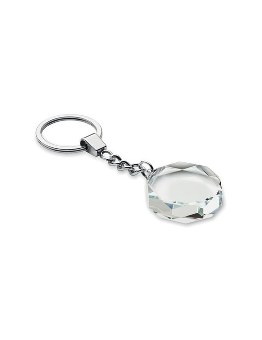 ROUNDWARD Porte-clés rond en verre