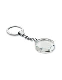 ROUNDWARD Porte-clés rond en verre Matières : verre Couleurs : transparent personnalisable avec votre logo