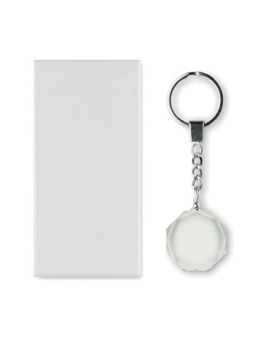 ROUNDWARD Porte-clés rond en verre Matières : verre Couleurs : transparent cadeau entreprise pas cher