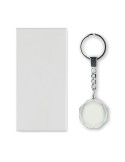 ROUNDWARD Porte-clés rond en verre Matières : verre Couleurs : transparent cadeau entreprise pas cher