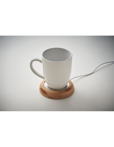MUGLET Chauffe-tasse en bambou Couleurs : bois cadeau entreprise pas cher