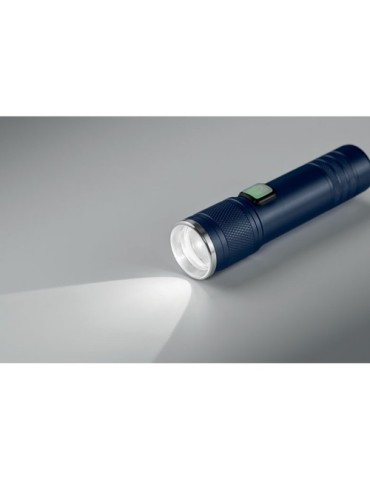 FLASHRA Lampe torche COB rechargeable Couleurs : bleu marine objet promo petit budget