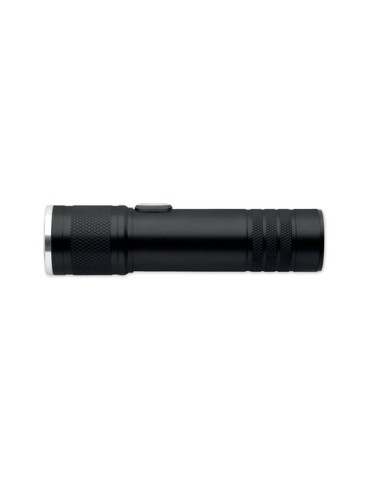 FLASHRA Lampe torche COB rechargeable Couleurs : noir objet promotionnel éco-responsable