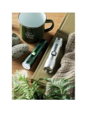 FLASHRA Lampe torche COB rechargeable Couleurs : argenté mat objet publicitaire robuste