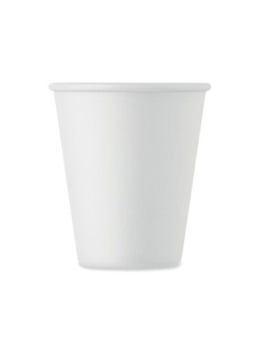 CUPFUL Gobelet en PLA simple paroi Couleurs : blanc impression logo haute qualité