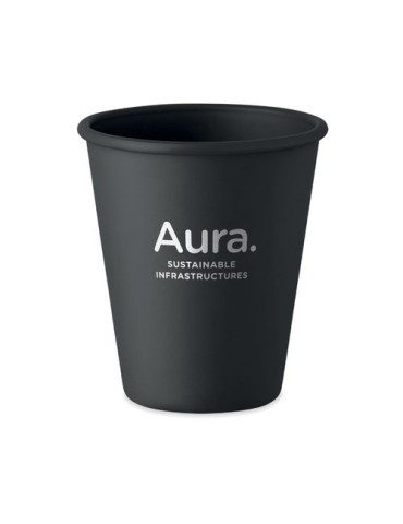 CUPFUL Gobelet en PLA simple paroi Couleurs : noir marquage laser ultra précis
